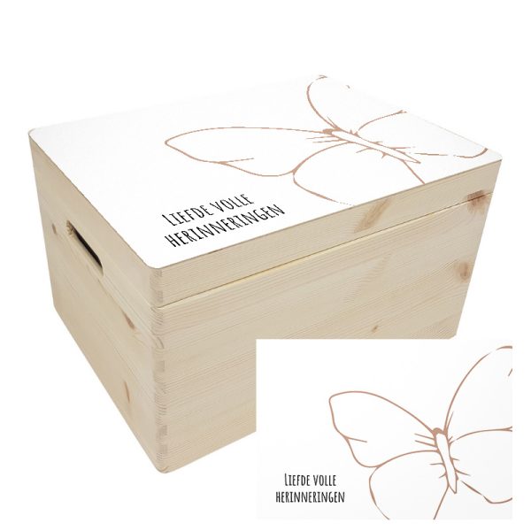 Memorybox Vlinder – Wit